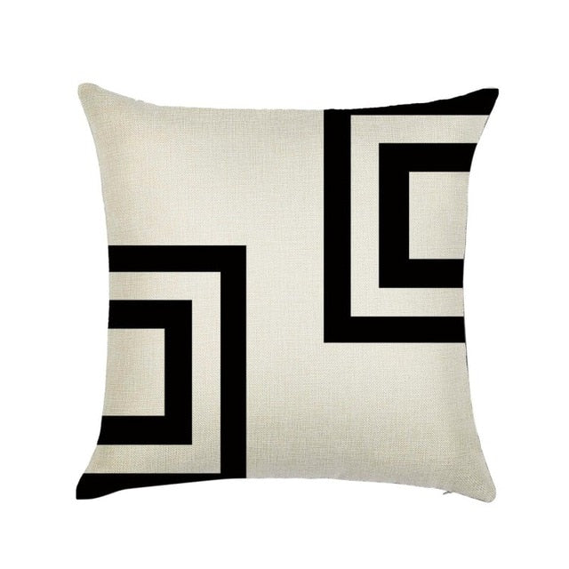 Linen Cotton Geometrisch Throw Pillow Cushion Home Sofa Decor 45X45cm - Homemade Tomato