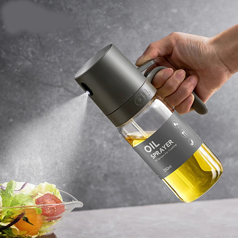 Oil Spray Bottle 250ml High Borosilicate Glass Cooking Oil Dispensers Olive Oil Sprayer Mister - Homemade Tomato