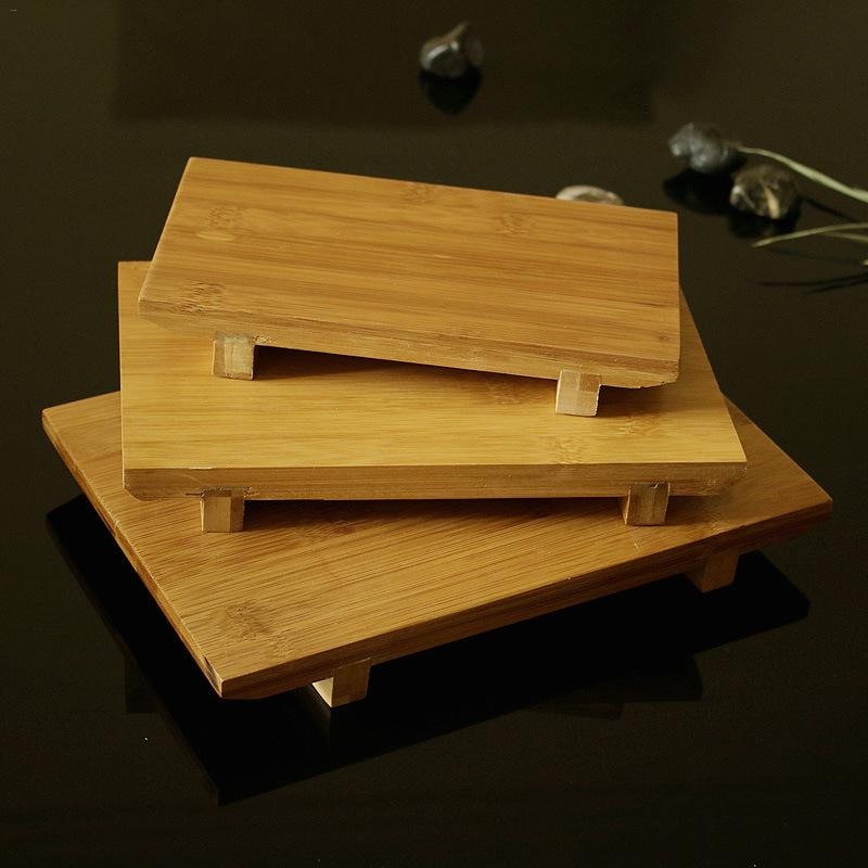 Bamboo Sushi Plate Rectangular Sushi Platform Cooking Sashimi Japanese And Korean Cuisine Japanese Tableware Serving Geta Plate - Homemade Tomato