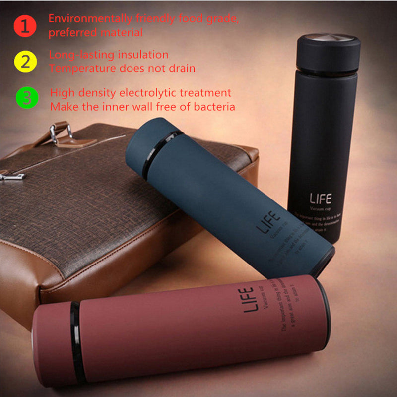 Insulate Thermos tea mug with Strainer Thermo mug Thermos Coffee cup Stainles steel thermal bottle Vacuum flask