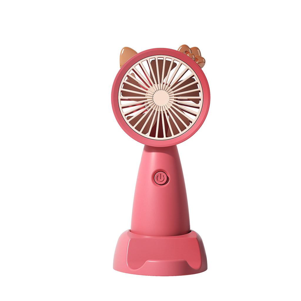 New Handheld Portable Fan USB Charging Cartoon Dormitory Mini Desktop Phone Holder Small Fan