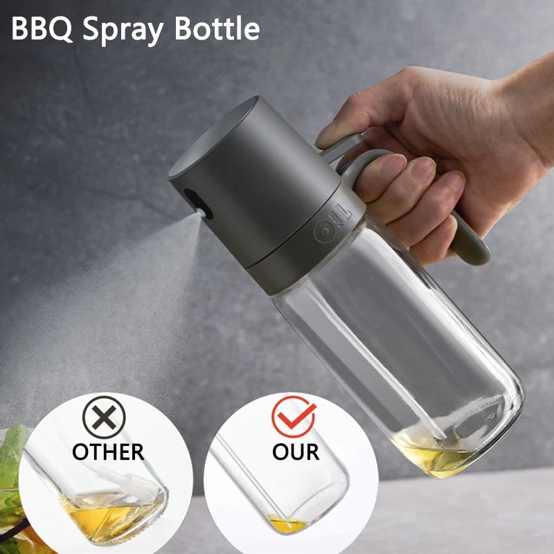 Oil Spray Bottle 250ml High Borosilicate Glass Cooking Oil Dispensers Olive Oil Sprayer Mister - Homemade Tomato