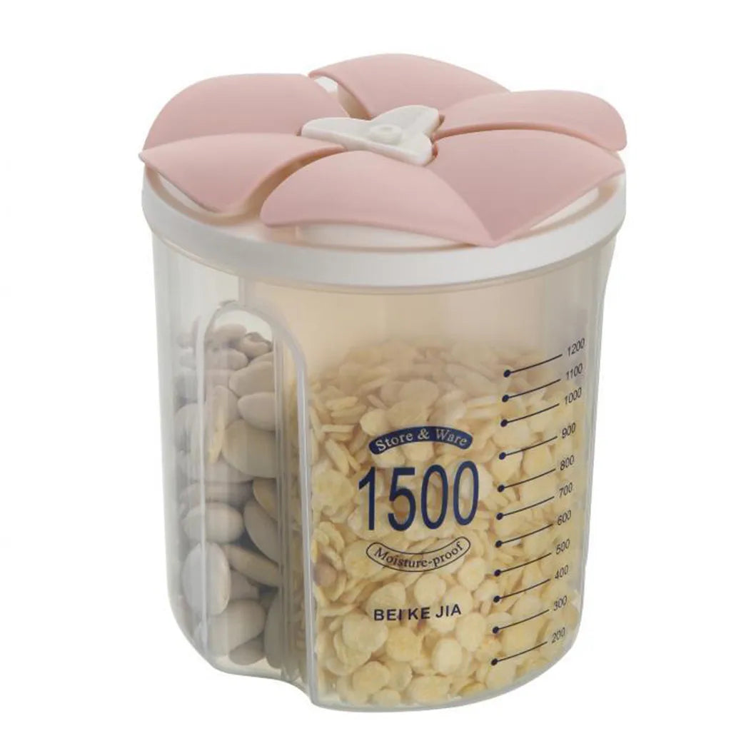 1 X multi-grain storage box 2 3 or 4 spacesTransparent Plastic Storage Box Dry Dried Food Storage Box Container Box store food