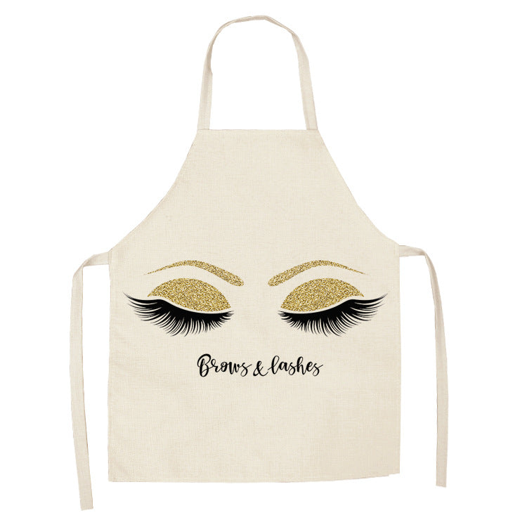 Cotton Hemp Sleeveless Apron European And American Eyes Eyelashes Creative - Homemade Tomato