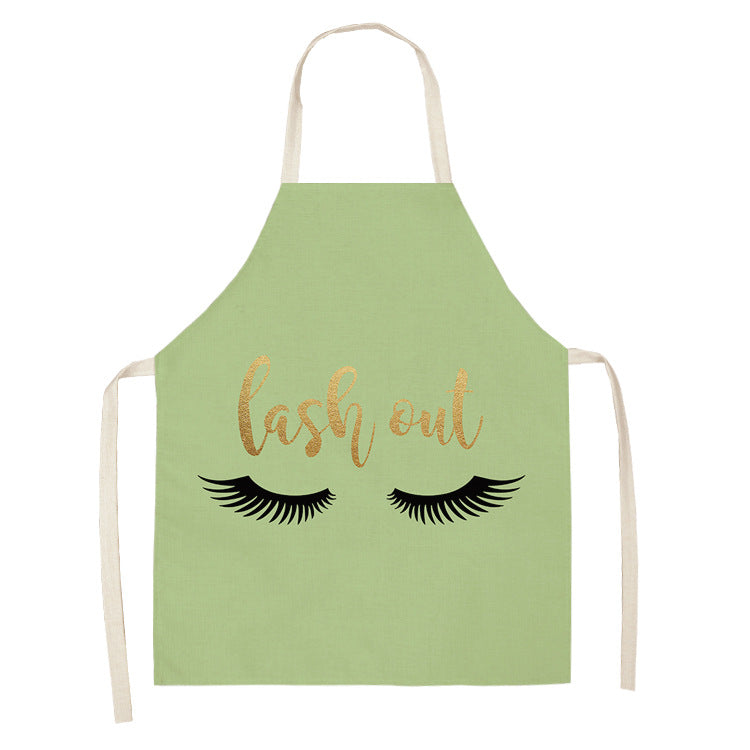 Cotton Hemp Sleeveless Apron European And American Eyes Eyelashes Creative - Homemade Tomato